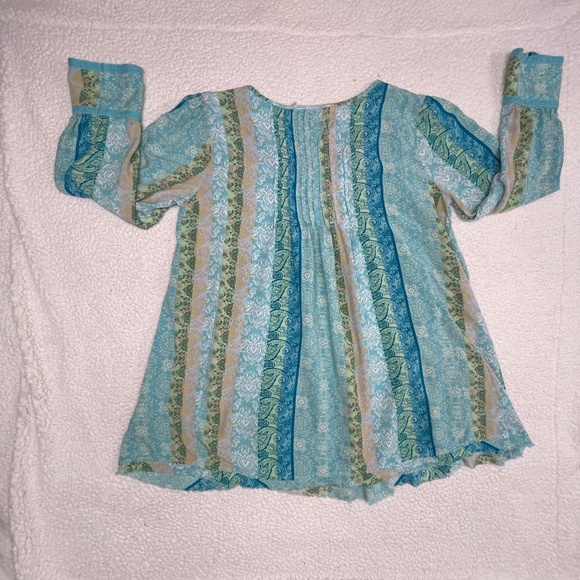 Women’s Simply Noelle L/XL(12-14) Blue/Green Top - Picture 2 of 15